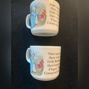 Wedgwood Peter Rabbit 2 Mug Set - Beatrix Potter Design made in England